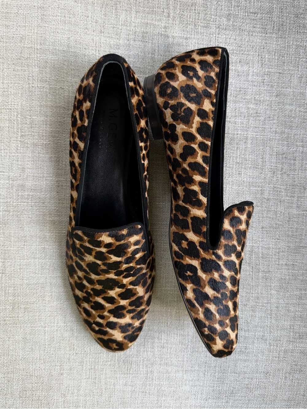 M. Gemi Leopard Calf-Hair Loafers - Brown & Black